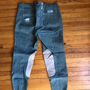 Piper by Smartpak Green and Tan Riding Breeches